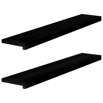 Gossi pervaz 2 buc lemn masiv de maro inchis 110x20x2 cm