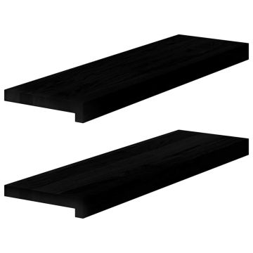 Gossi pervaz 2 buc lemn masiv de maro inchis 70x20x2 cm
