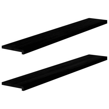 Gossi pervaz 2 buc maro inchis 160x25x2 cm lemn masiv de stejar