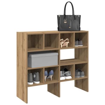 Gossi rafturi pantofi 2 buc stejar artizanal stivuibil 89,5x30x40 cm