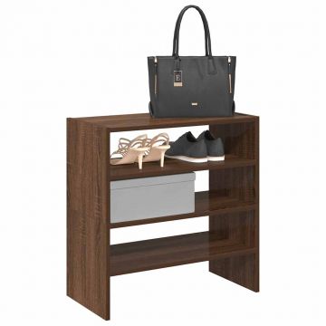 Gossi rafturi pantofi 2 buc stejar maro stivuibil 60x30x30,5 cm