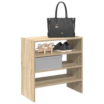 Gossi rafturi pantofi 2 buc stejar sonoma stivuibile 60x30x30,5 cm