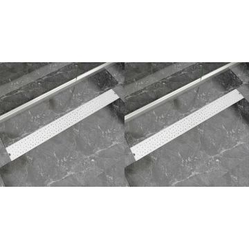 Gossi rigola dus liniara, 2 buc., 1030x140 mm, otel inoxidabil, bule
