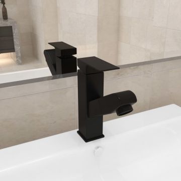 Gossi robinet chiuveta de baie retractabil, negru, 157x172 mm
