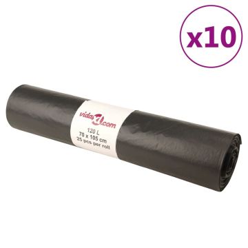 Gossi saci de gunoi 250 buc. negru 120 l