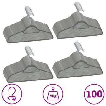 Gossi set de umerase anti-alunecare, 100 buc., gri, catifea