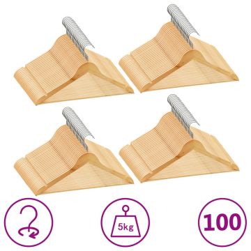 Gossi set de umerase anti-alunecare, 100 buc., lemn esenta tare