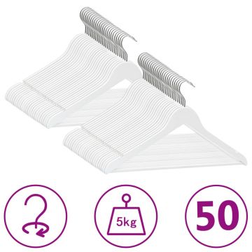 Gossi set de umerase anti-alunecare, 50 buc. alb, lemn esenta tare