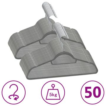 Gossi set de umerase anti-alunecare, 50 buc., gri, catifea