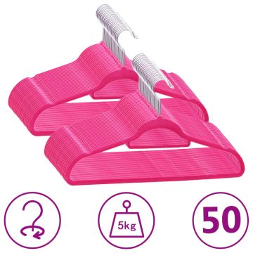 Gossi set de umerase anti-alunecare, 50 buc., roz, catifea