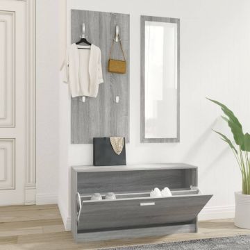 Gossi set pantofar 3 in 1, gri sonoma, lemn prelucrat