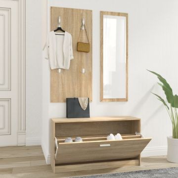 Gossi set pantofar 3 in 1, stejar sonoma, lemn prelucrat