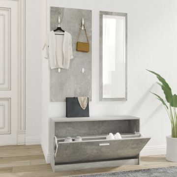 Gossi set pantofare 3 in 1, gri beton, lemn prelucrat
