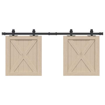 Gossi set usi glisante pentru dulap 122 cm otel carbon