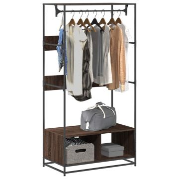 Gossi sifonier, stejar maro, 90x50x180 cm, lemn prelucrat