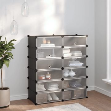 Gossi suport de pantofi, negru, 94,5x36,5x106 cm, pp