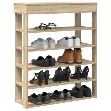 Gossi suport de pantofi, stejar sonoma, 80x30x98 cm, lemn prelucrat
