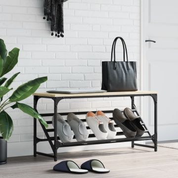Gossi suport de pantofi, stejar sonoma, 90x30x45 cm, lemn prelucrat