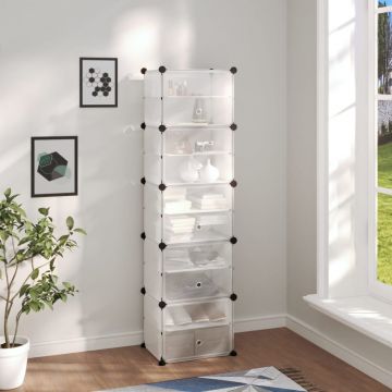 Gossi suport de pantofi, transparent, 44x31,5x153,5 cm, pp