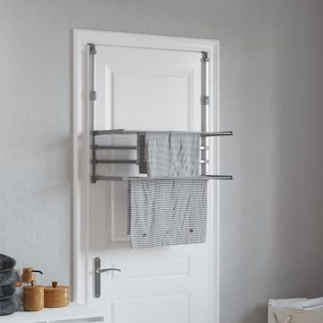 Gossi suport de uscare pentru balcon 89x25x(60-95) cm aluminiu