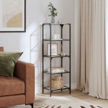 Gossi suport depozitare blat din sticla transparenta 40x30x123cm otel