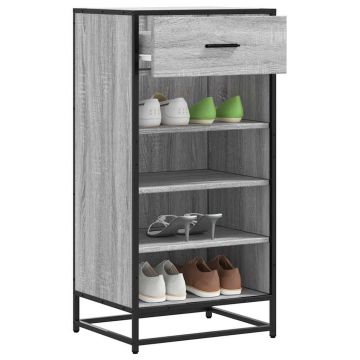 Gossi suport pantofi gri sonoma 48x38x97,5 cm lemn prelucrat