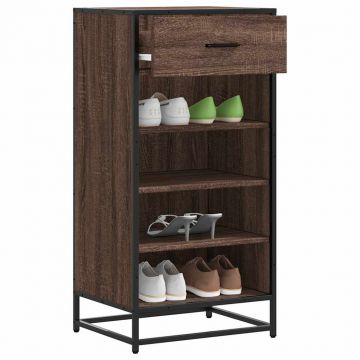 Gossi suport pantofi stejar maro 48x38x97,5 cm lemn prelucrat