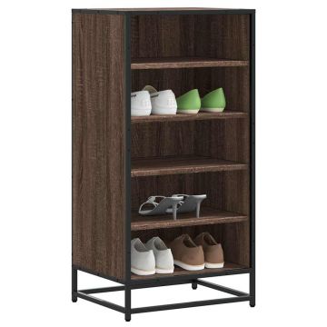 Gossi suport pantofi stejar maro 48x38x97,5 cm lemn prelucrat