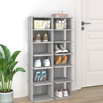 Gossi suport pantofi, stejar sonoma, 27,5x27x102 cm, lemn prelucrat