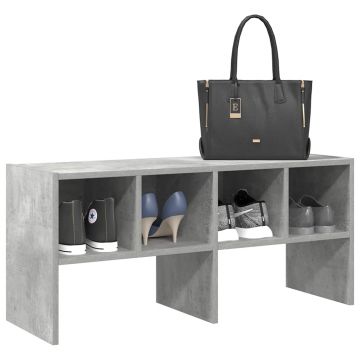 Gossi suport pantofi stivuibil beton gri 89,5x30x40 cm
