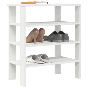 Gossi suport pentru incaltaminte alb 61x32x70 cm lemn prelucrat