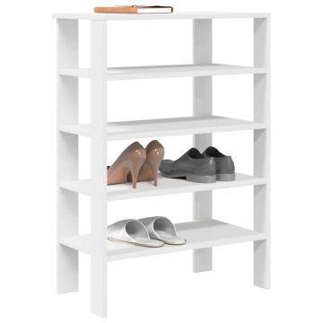 Gossi suport pentru incaltaminte alb 61x32x87,5 cm lemn prelucrat