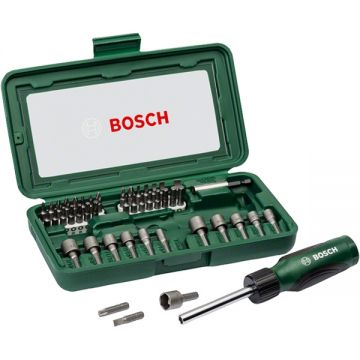 Bosch  2607019504 - Set capete de insurubare si chei tubulare mixte 46 bucati