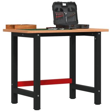 Gossi banc de lucru 100x60x81,5 cm lemn masiv fag, dreptunghiular