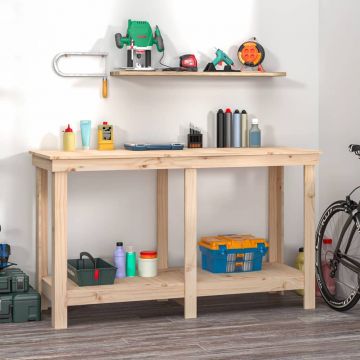 Gossi banc de lucru, 140x50x80 cm, lemn masiv pin