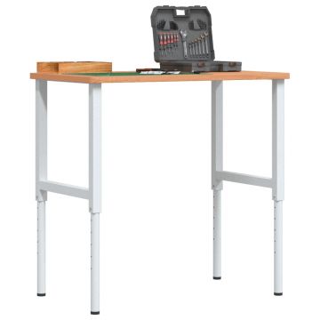 Gossi banc lucru 100x60x(71,5-98) cm lemn masiv fag, dreptunghiular