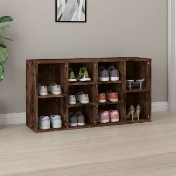 Gossi banca de pantofi, stejar fumuriu 103x30x54,5 cm lemn prelucrat