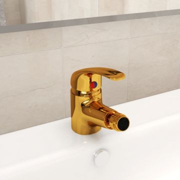 Gossi baterie mixer pentru bideu baie, auriu, 13x12 cm