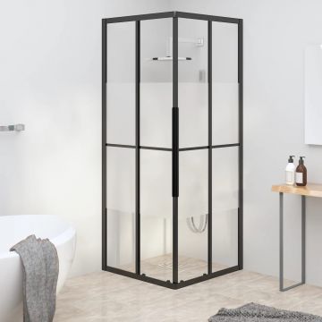 Gossi cabina de dus, negru, 80x80x180 cm, esg semi-mata