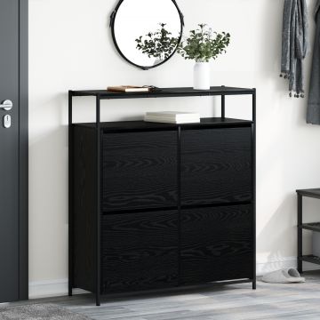 Gossi cabinet pentru pantofi cu 4 sertare flip black oak 100x34x112 cm