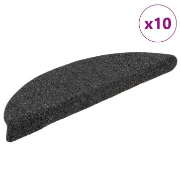Gossi covorase autoadezive scari 10 buc. antracit 56x17x3cm perforate