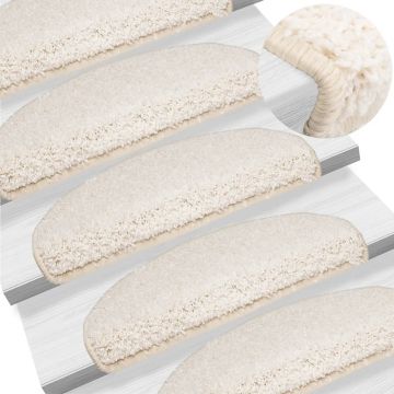 Gossi covorase de scara, 10 buc.,alb, 65x21x4 cm