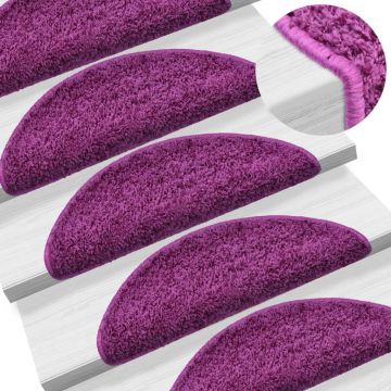 Gossi covorase de scara, 10 buc., violet, 65x21x4 cm