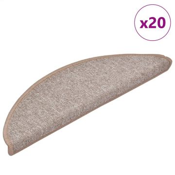 Gossi covorase scara 20 buc maro deschis 56x17x3 cm