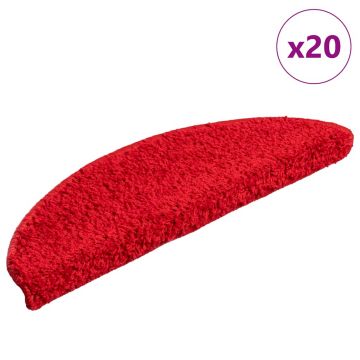 Gossi covorase scara 20 buc rosu 56x17x3 cm