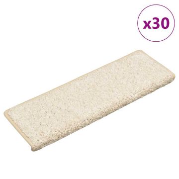 Gossi covorase scara 30 buc 65x21x4 cm alb