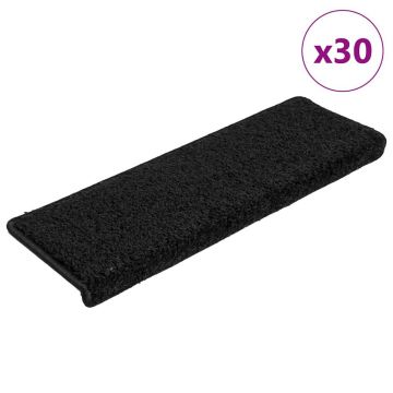 Gossi covorase scara 30 buc 65x21x4 cm negru