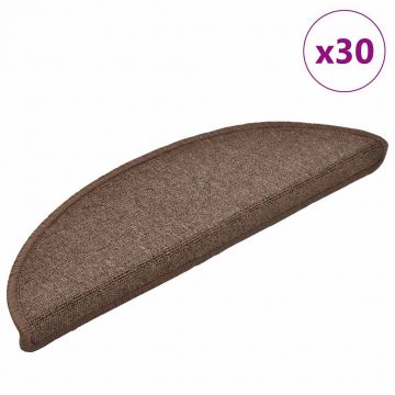 Gossi covorase scara 30 buc cafea maro 56x17x3 cm