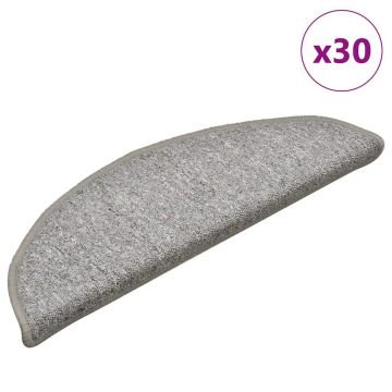 Gossi covorase scara 30 buc gri deschis 56x17x3 cm