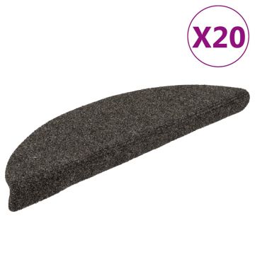 Gossi covorase scara autoadezive 20 buc antracit 56x17x3 cm